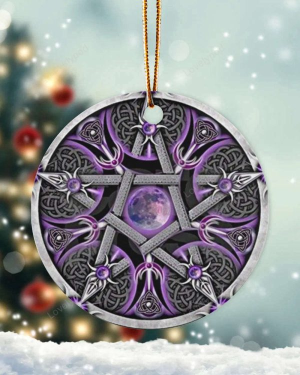 Mabon Pentacle Christmas Ornament, Christmas Gift Decor