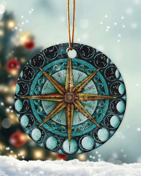 Mabon Pentacle Christmas Ornament, Christmas Gift Decor