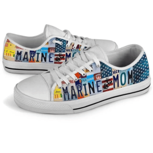 Marine Mom License Plate Low Top…