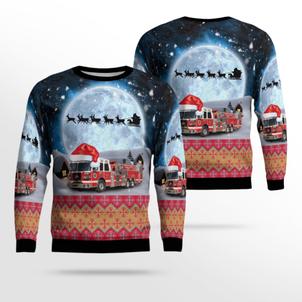 Maryland, Easton Volunteer Fire Department 3D Ugly Christmas Sweater,  Gift For Christmas Sweater