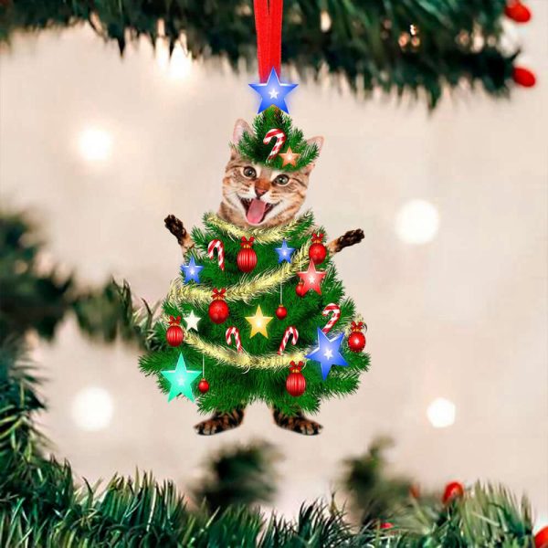 Meowy Catmas Ornament Funny Christmas Tree Ornaments Christmas Gifts For Cat Lovers