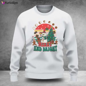 Merry And Bright Sweatshirt Snowman Merry Bright Crewneck Best Christmas 2022 Gifts