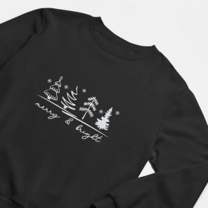 merry bright christmas trees sweatshirt christmas sweatshirt womens holiday sweatshirt x mas shirt winter shirt christmas tree shirt 2.jpeg