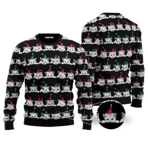 Merry Catmas Ugly Christmas Sweater For…