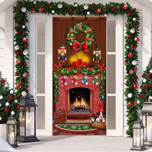 merry christmas door cover christmas fireplace door cover backdrops xmas tree printed door cover banner christmas.jpeg