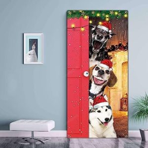 merry christmas door cover large cute santa dogs banner for front door merry christmas decoration party supplies christmas party backdrop xmas 2.jpeg