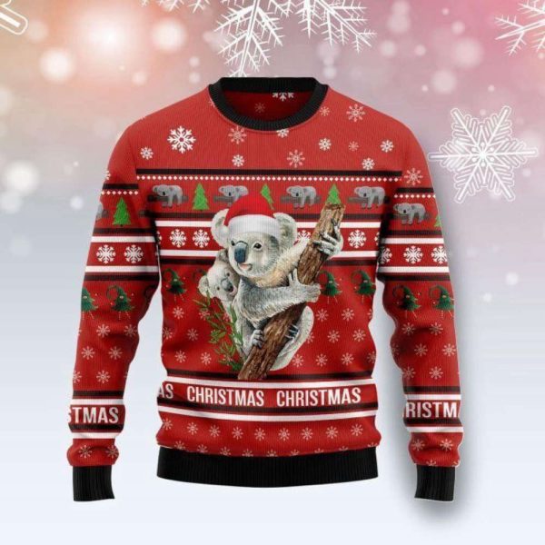 Merry Christmas Koala Ugly Christmas Sweater, Gift For Christmas, Unisex Crewneck Sweater