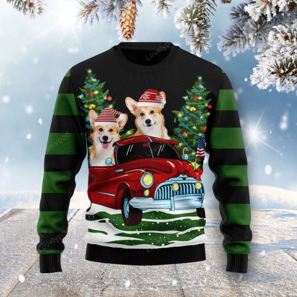 Merry Christmas Pembroke Welsh Corgi Ugly Christmas Sweater