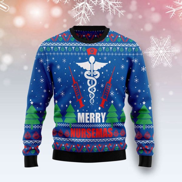 Merry Nursemas G51026 Ugly Christmas Sweater – Perfect Xmas Gift