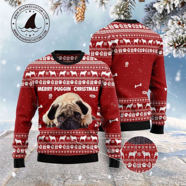 Merry Puggin Christmas G5112 Ugly Christmas Sweater – Noel Malalan