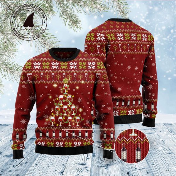 Merry Winemas D1011 Ugly Christmas Sweater –  Best Gift For Christmas