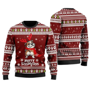Merry Xmas Dog Ugly Christmas Sweater,…