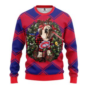 Montreal Canadians Pub Dog Christmas Ugly…