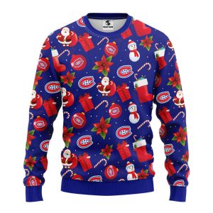 montreal canadians santa claus snowman christmas ugly sweater gift for christmas .jpeg