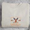 Mrs Claus University For Reindeers Christmas Embroidery Sweatshirt For Family