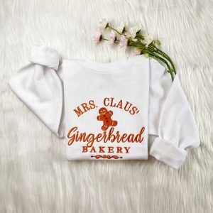 mrs clause gingerbread embroidered sweatshirt christmas embroidered hoodie funny christmas sweater crew neck sweatshirt.jpeg