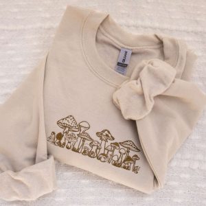 mushroom embroidered crewneck mushroom embroidery pattern mushroom embroidery design cottagecore sweatshirt mushroom sweater 1.jpeg