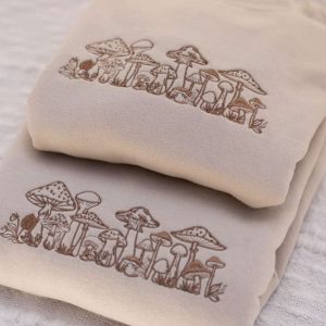 mushroom embroidered crewneck mushroom embroidery pattern mushroom embroidery design cottagecore sweatshirt mushroom sweater 3.jpeg