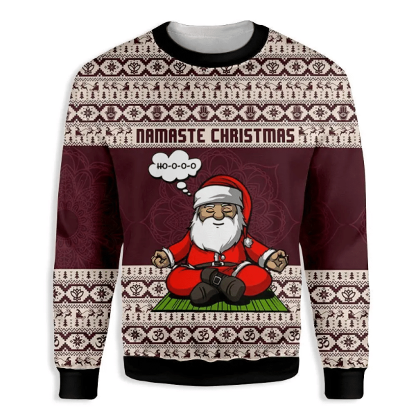 Namaste Ugly Christmas Sweate, Gift For Christmas, Unisex Crewneck Sweater