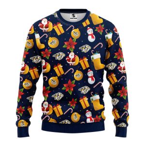 nashville predators santa claus snowman christmas ugly sweater gift for christmas .jpeg