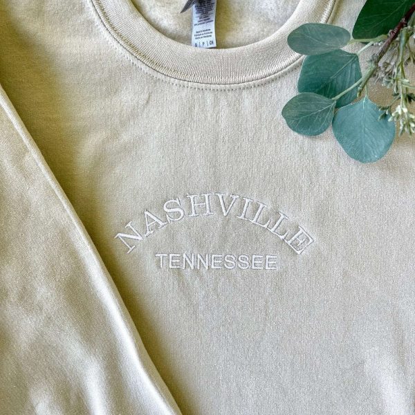 Nashville Tennessee Embroidered Sweatshirt Embroidered Sweatshirt For Family