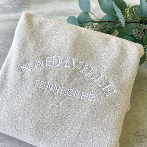 Nashville Tennessee Embroidered Sweatshirt Embroidered Sweatshirt For Family