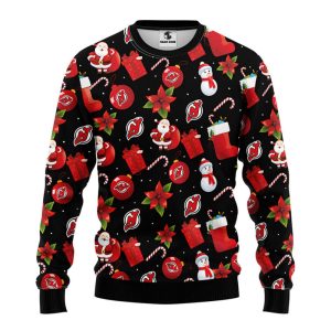 new jersey devils santa claus snowman christmas ugly sweater gift for christmas .jpeg