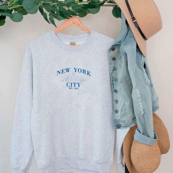 New York Embroidered Sweatshirt 2D Crewneck Sweatshirt For Men And Women