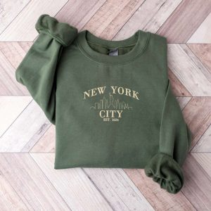 New York Embroidered Sweatshirt 2D Crewneck…