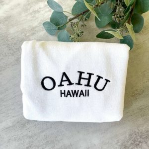 oahu hawaii embroidered sweatshirt hawaii sweatshirt city sweatshirt embroidered city sweatshirts oahu hawaii hoodie trendy hoodie 1.jpeg