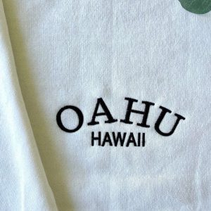 oahu hawaii embroidered sweatshirt hawaii sweatshirt city sweatshirt embroidered city sweatshirts oahu hawaii hoodie trendy hoodie.jpeg