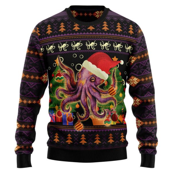 Octopus Ornament TG5106 Ugly Christmas Sweater – Noel Malalan Signature