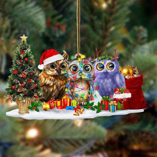 Owl Christmas Ornament Cute Owl Christmas Tree Decorations Hanging 2023 Gift Ideas