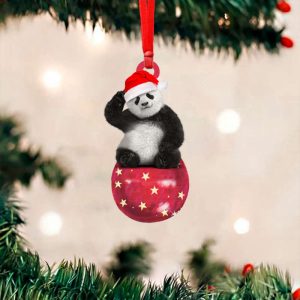 Panda Christmas Ornament Animal Cute Christmas…