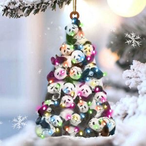 Panda Christmas Ornament Cute Panda Christmas…