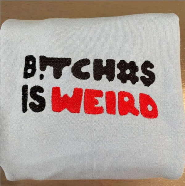 People Is Weird Embroidered Sweatshirt 2D Crewneck Sweatshirt For Men And Women