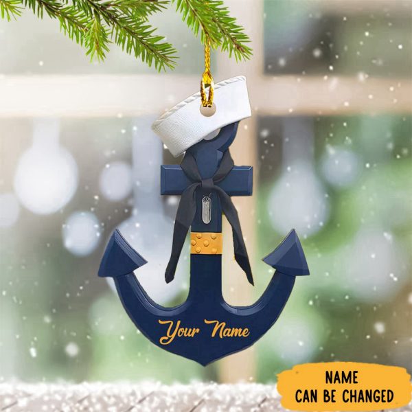 Personalized Anchor Christmas Ornament Anchor Christmas Tree Ornaments 2023