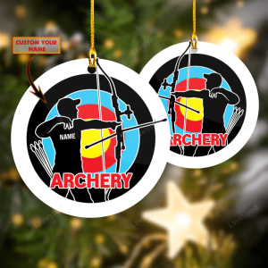 Personalized Archery Christmas Ornament, Christmas gift
