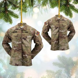 personalized army bulletproof vest uniform ornament custom shaped acrylic army ornament 3.jpeg