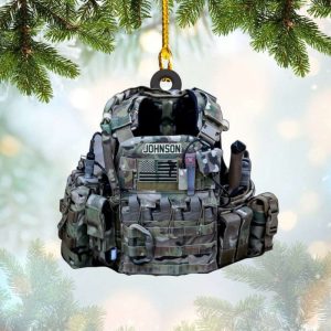 personalized army bulletproof vest uniform ornament custom shaped acrylic army ornament 4.jpeg