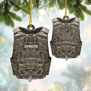 personalized army bulletproof vest uniform ornament custom shaped acrylic army ornament 6.jpeg