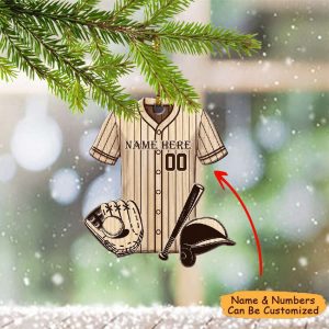 Personalized Baseball Ornament Baseball Christmas Tree…
