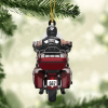 Personalized Biker christmas ornament, Motorcycle Christmas Ornament