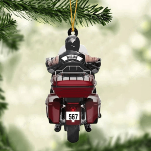 Personalized Biker christmas ornament, Motorcycle Christmas…
