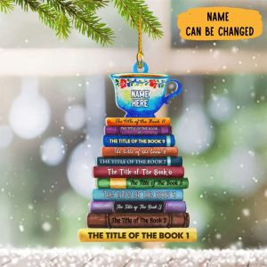 Personalized Book Christmas Ornament Book Lover…