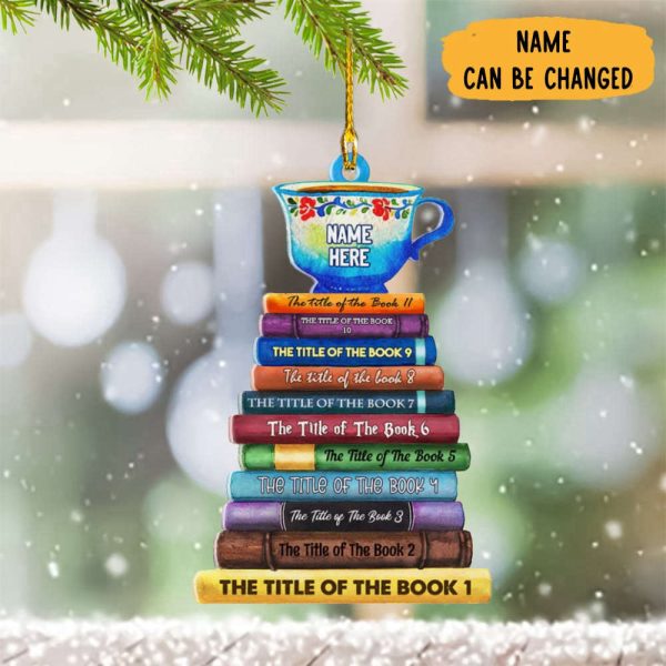 Personalized Book Christmas Ornament Book Lover Christmas Ornament Decoration Gifts