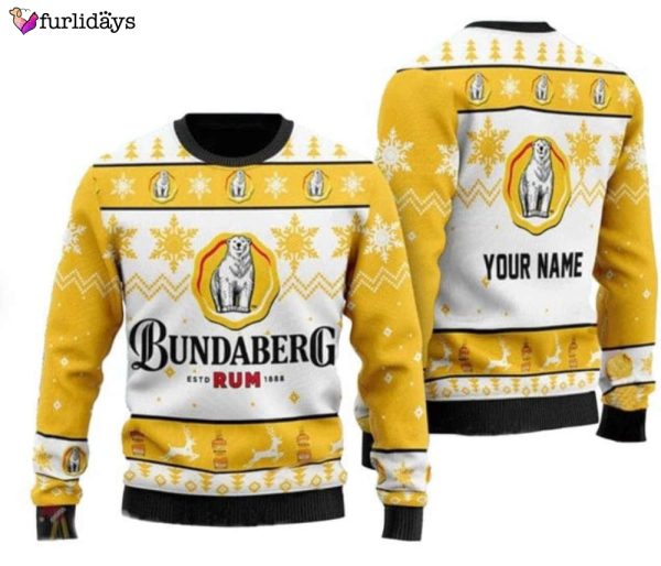 Personalized Bundaberg rum Ugly Christmas Sweater Ugly Christmas Sweater, Xmas Sweater, Christmas Gift Sweatshirt, Gift Man/ Women/Kid