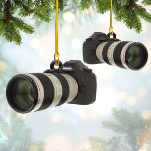 personalized camera ornament custom shaped acrylic camera ornament for camera men 3.jpeg