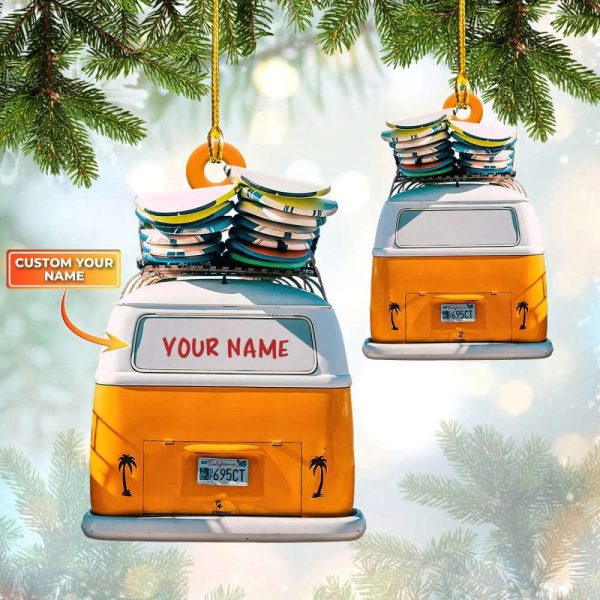 Personalized Camper Ornament Camping Christmas Ornament Go To The Beach