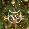 Personalized Cat Christmas Ornament Kitty Christmas Tree Ornament Xmas Gift For Cat Owners